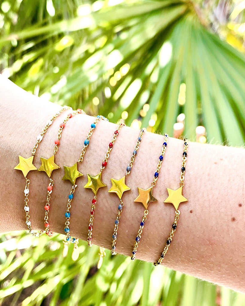 Star Dotted Chain Bracelet