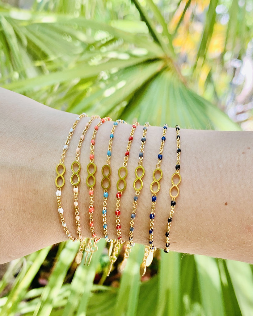 Infinity Dotted Chain Bracelet