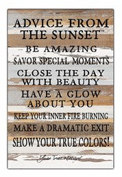 Advice From The Sunset 12x18 Reclaimed Wood Wall Art