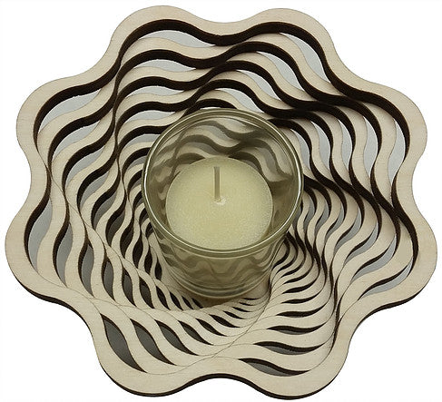 Laser-Cut Wooden Votive Candle Holder