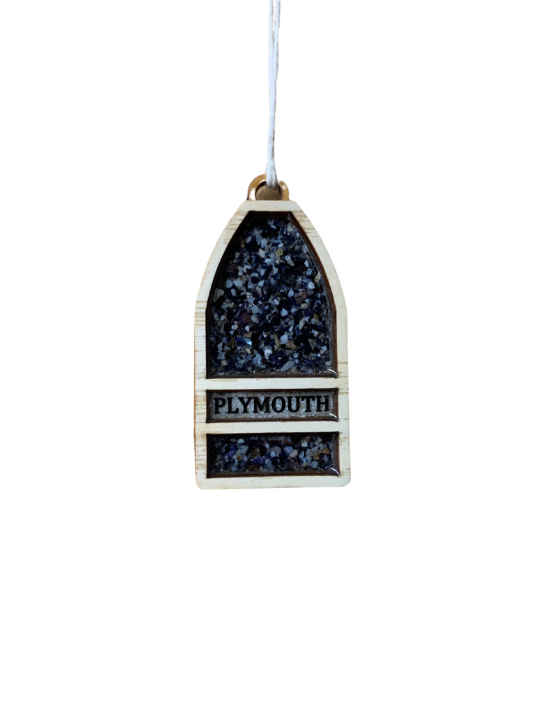 Plymouth Buoy Birch And Mussel Shell Ornament