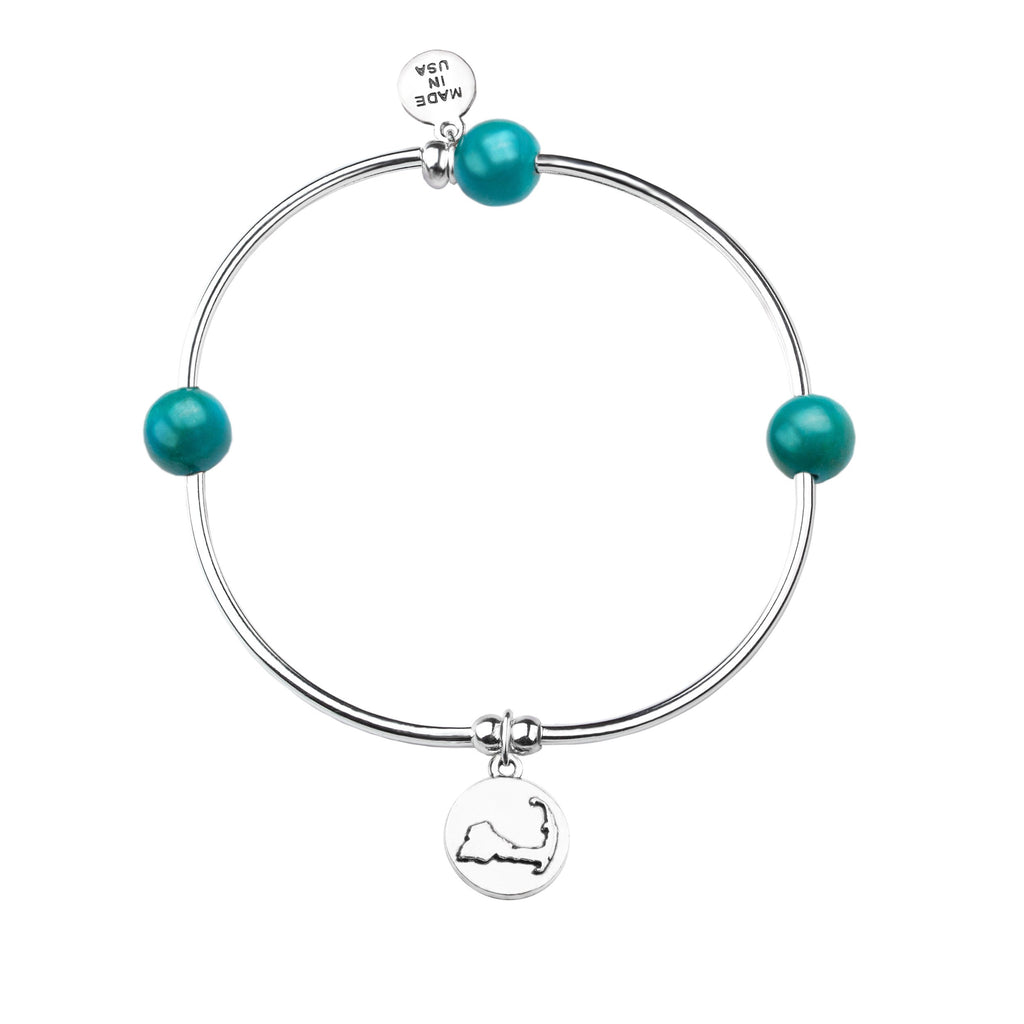 Cape Cod Soft Bangle Charm Bracelet | Turquoise | Protection