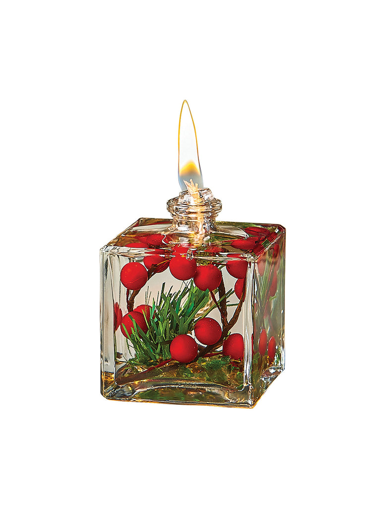 Red Berry and Fern Cube Lifetime Candle