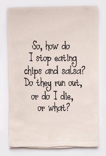 Funny Tea Towel: Chips and Salsa