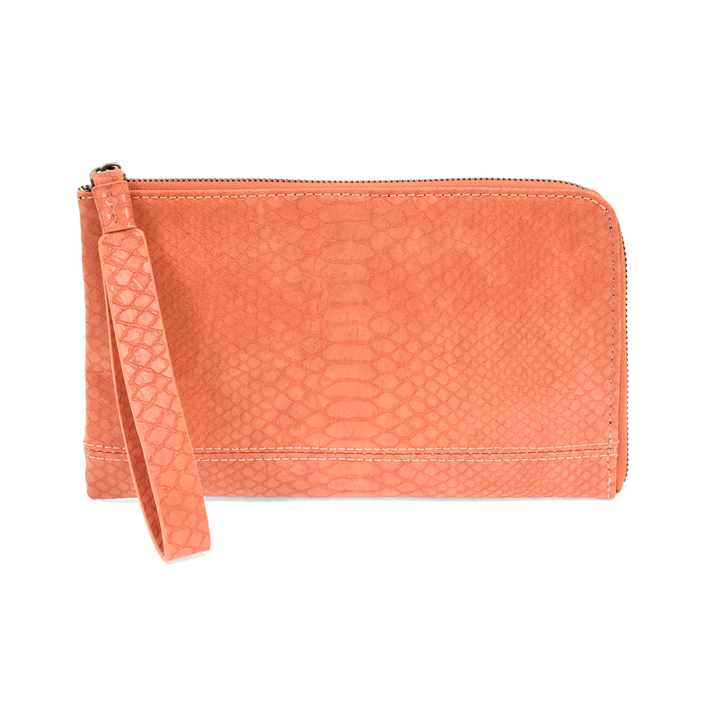 Tina Python Zip Around Wristlet | Multiple Colors Available