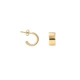 Wide Huggie Hoop Earring 18K Gold Vermeil