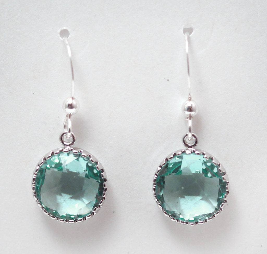 BW Earring Silver Petite Framed Filigree Round
