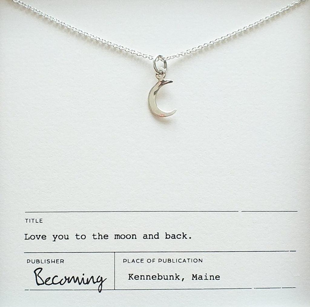 BCMING Necklace Love You To Moon Sterling