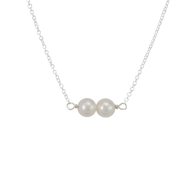 BCMING Necklace Friends Pearl Sterling