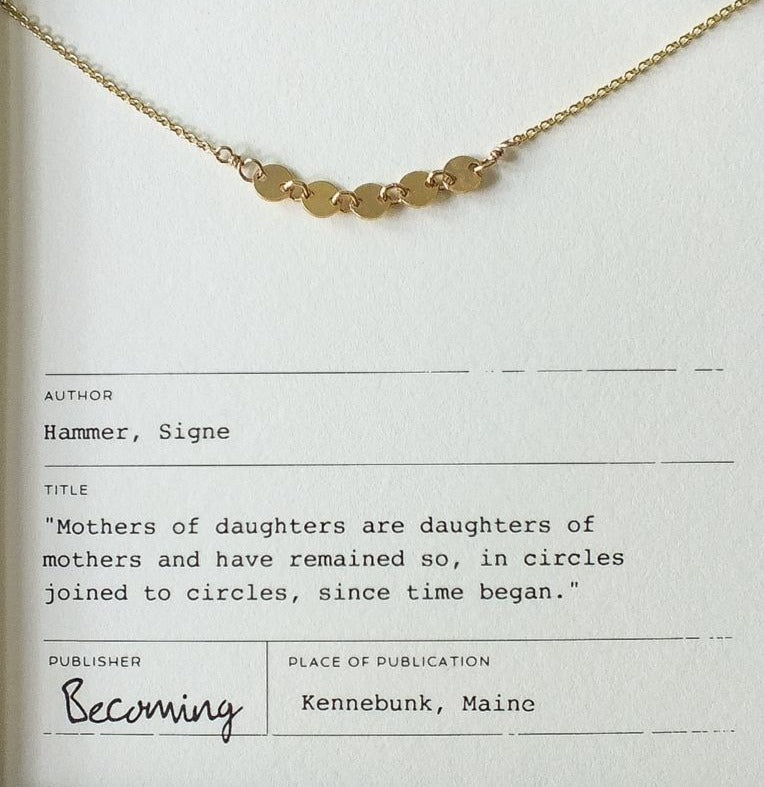 BCMING Necklace Mothers Daughters Circles Gold Filled