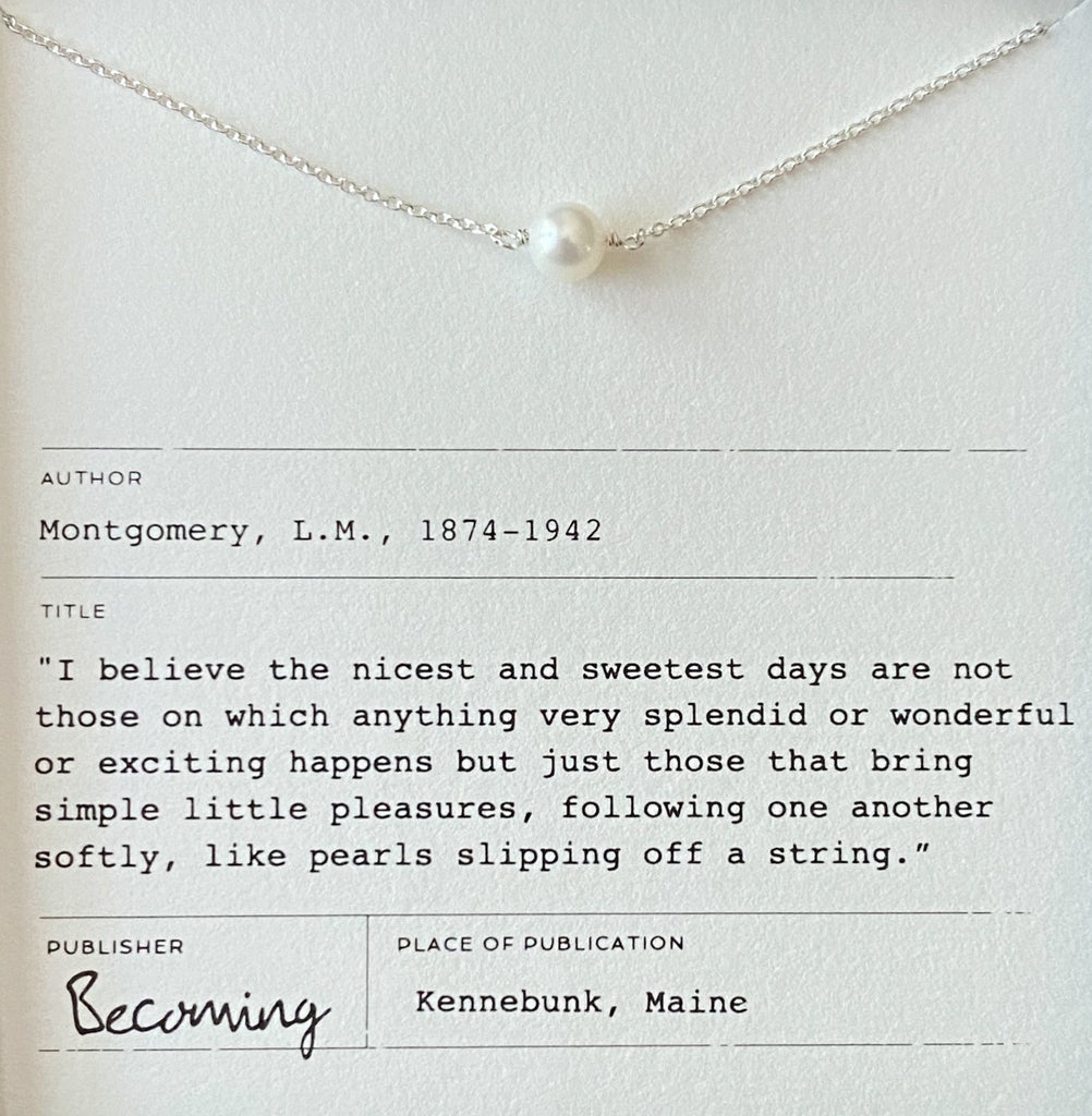 BCMING Necklace Simple Pleasures Pearl Sterling