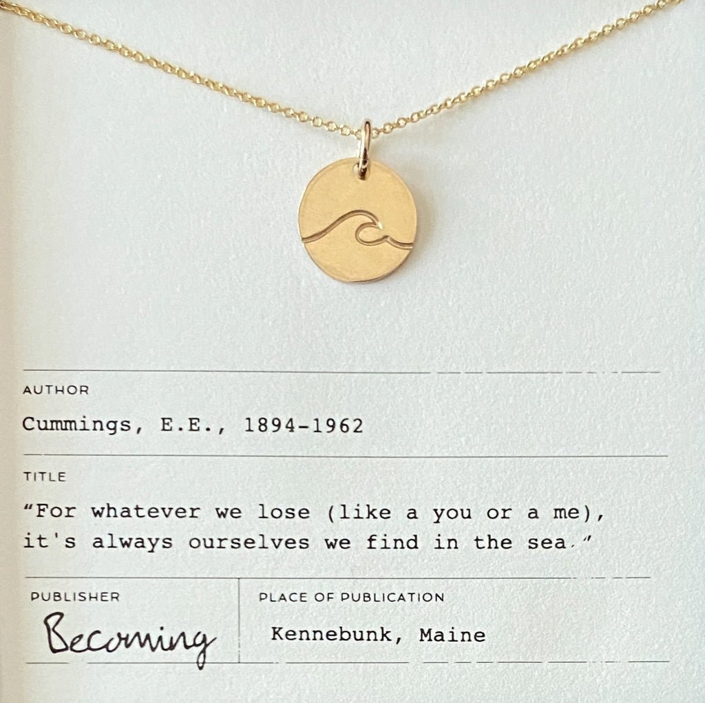 BCMING Necklace Round Wave Gold Fill