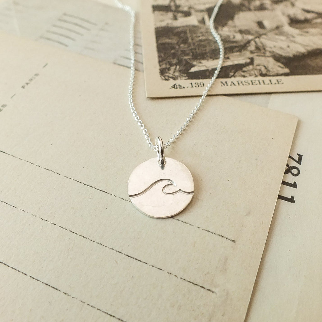 BCMING Necklace Round Wave Sterling
