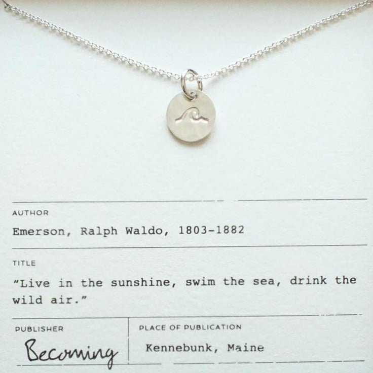 BCMING Necklace Tiny Round Wave Sterling