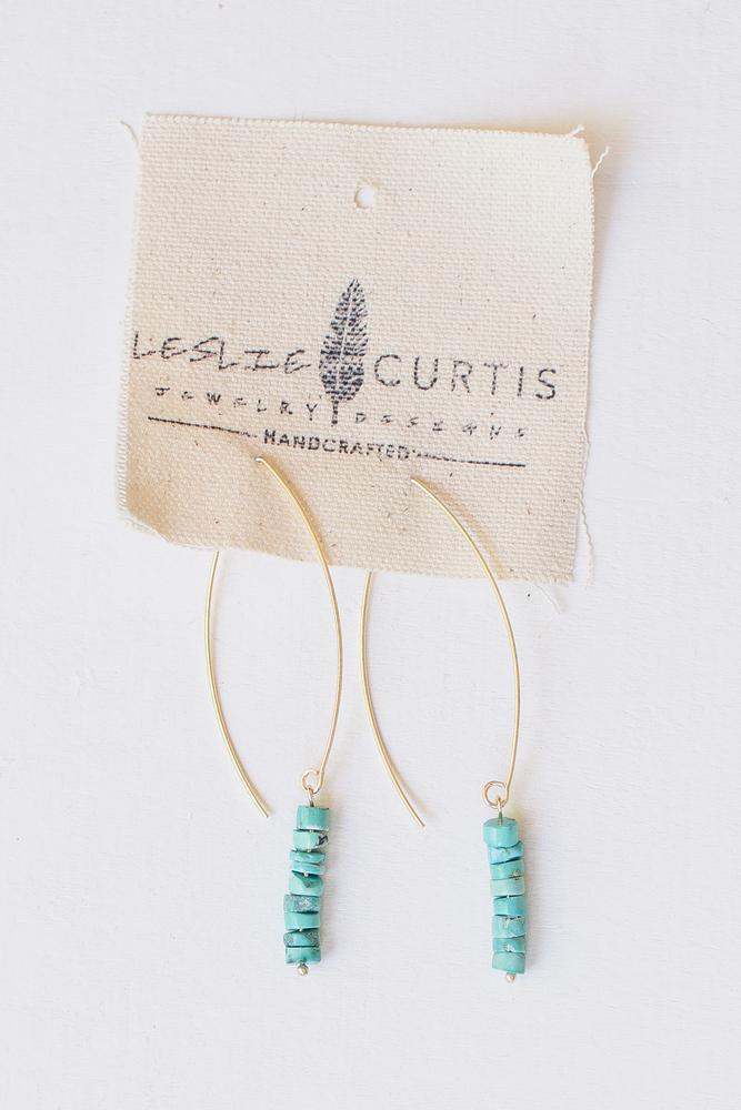 LC Earring Sky Turq Heshi On Wire