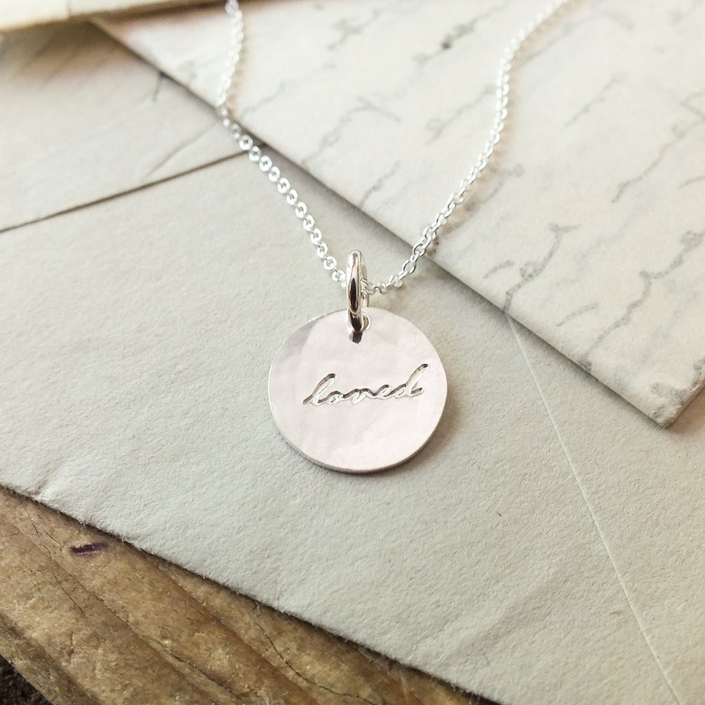 BCMING Necklace Small Round Loved Sterling