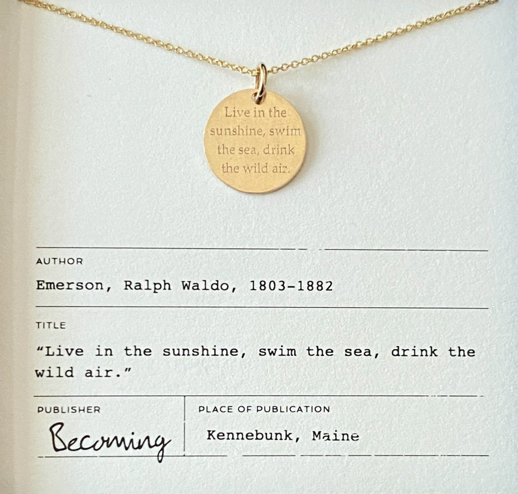 BCMING Necklace Live In Sunshine Gold Fill
