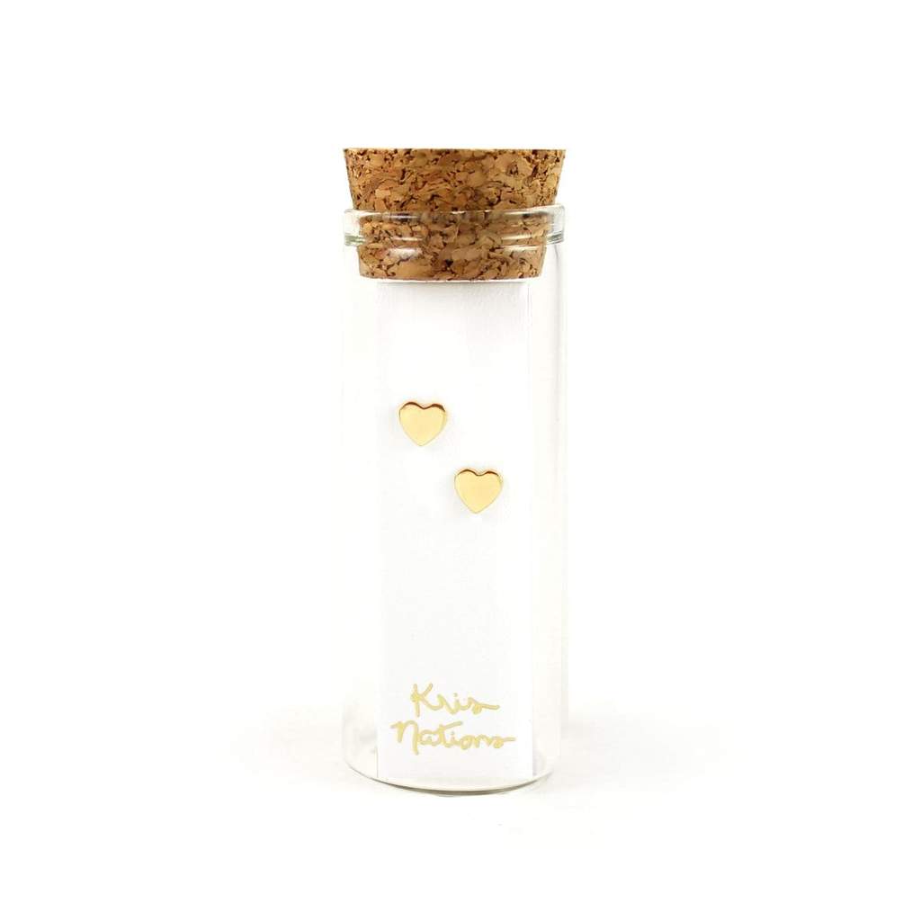 Heart Stud Earring 18K Gold Vermeil