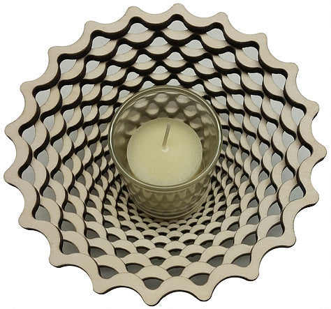 Laser-Cut Wooden Votive Candle Holder