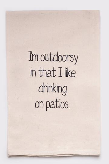 Funny Tea Towel: I'm Outdoorsy
