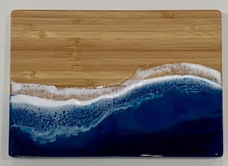 Ocean Wave Cutting Board/Cheese Tray 8.5"x5"