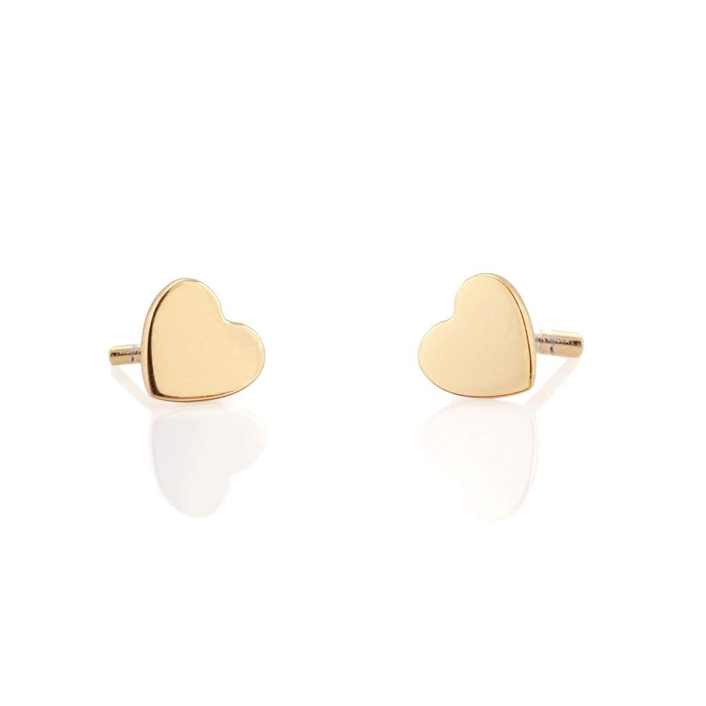 Heart Stud Earring 18K Gold Vermeil