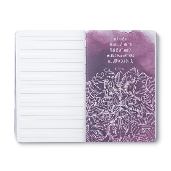 Write Now Journal: "Quiet The Mind, And The Soul Will speak." &mdash;Ma Jaya Sati Bhagavati
