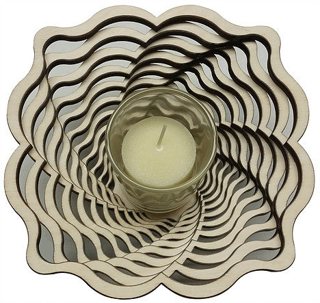 Laser-Cut Wooden Votive Candle Holder