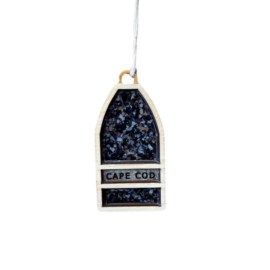 Cape Cod Buoy Birch And Mussel Shell Ornament
