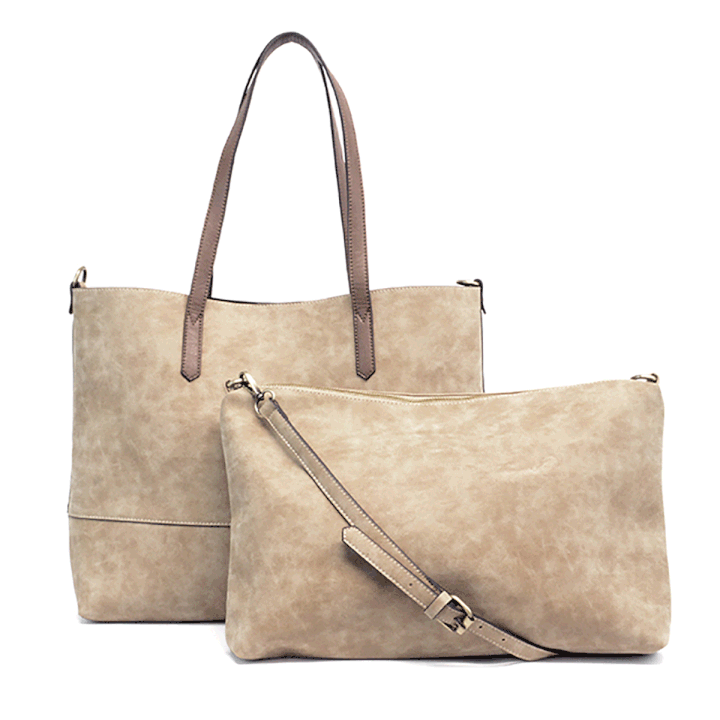 Brushed 2 in 1 Tote | Multiple Colors Available