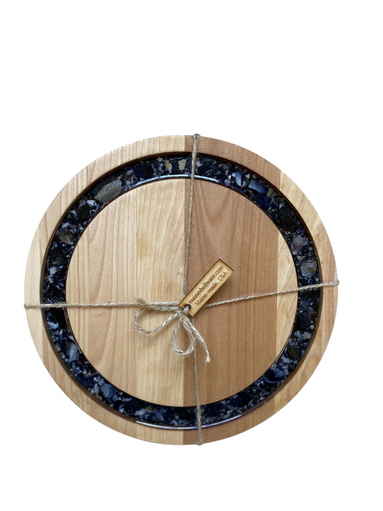 Shell Inlay Round Display/Cutting Board
