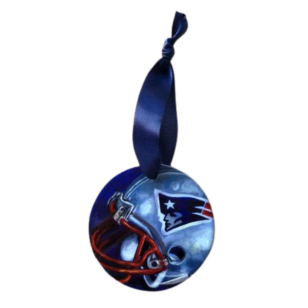 New England Patriots Football Porcelain Ornament