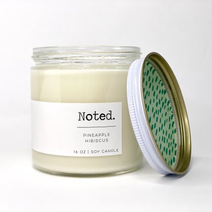 NOTED Candle Original 8 oz.  Pineapple Hibiscus